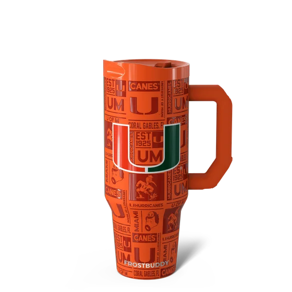 Thicc Buddy 40oz - Miami Hurricanes, Legacy — thicc40-miami3dorange-one