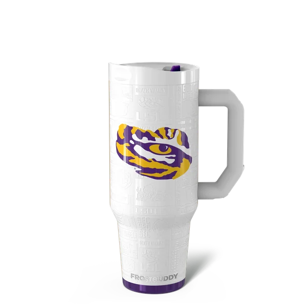 Thicc Buddy 40oz - LSU Tigers, Legacy — thicc40-lsu3dwhite-one